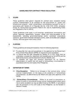 Appendix2 GUIDELINES FOR CONTRACT PRICE ESCALATION Appendix.
